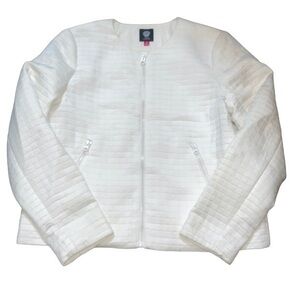 Vince Camuto Oceanography New Ivory Quilted Jacket Blazer